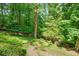 Lush backyard with stepping stone pathway and mature trees at 3999 Saint Clair Ne Ct, Brookhaven, GA 30319
