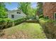 Manicured backyard with retaining wall and lush greenery at 3999 Saint Clair Ne Ct, Brookhaven, GA 30319