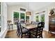 Cozy dining room with large windows offering serene views of the surrounding landscape at 122 Griffin Way, Canton, GA 30115