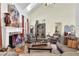 Spacious living room boasting vaulted ceilings, fireplace, and comfortable seating at 122 Griffin Way, Canton, GA 30115