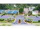 Aerial view of community center, pool, and tennis courts at 2258 Bright Water Dr, Snellville, GA 30078