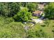 Home with a lot, surrounded by lush greenery and mature trees, offering privacy and a natural setting at 2667 Peyton Nw Rd, Atlanta, GA 30318