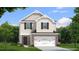Charming two-story home featuring brick facade, attached two-car garage, and manicured lawn at 82 Hydrangea Cir, Fairburn, GA 30213
