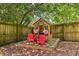 A charming backyard playhouse for , featuring flowers and a small counter at 382 Lofton Nw Rd, Atlanta, GA 30309
