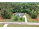 Aerial view of the property showcasing a large backyard, mature trees, shed, and play set at 117 Constance Dr, Locust Grove, GA 30248