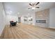 Open concept living room offers access to the kitchen and lots of space at 730 Lanarck Way, Peachtree City, GA 30269