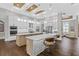 Modern kitchen featuring dual islands, stainless steel appliances, and plenty of cabinets at 4216 Tattnall Run, Acworth, GA 30101