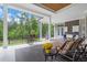 Covered patio overlooking the backyard featuring an outdoor kitchen and comfortable seating at 4216 Tattnall Run, Acworth, GA 30101