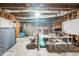 Spacious unfinished basement with concrete floors, exposed ductwork, and potential for customization at 5015 Preservation Pointe Nw, Kennesaw, GA 30152