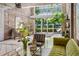 Modern lobby space with exposed brick, contemporary furnishings, and artistic decor at 3180 Mathieson Ne Dr # 1001, Atlanta, GA 30305