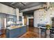 Open concept living space with island, dining, and living room, and exposed ductwork at 3180 Mathieson Ne Dr # 1001, Atlanta, GA 30305
