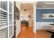 Inviting foyer with hardwood floors, neutral paint, and natural light cascading from the front door at 5888 Cobblestone Creek Cir, Mableton, GA 30126