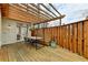 Inviting deck with a pergola, dining set and built-in bench, perfect for outdoor entertaining at 93 Ridgetree Ln, Marietta, GA 30068