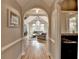 Open-concept living room with a bar area and hardwood floors throughout at 93 Ridgetree Ln, Marietta, GA 30068