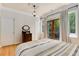 Bedroom featuring a balcony with french doors, hardwood floors, and neutral walls at 277 Alberta Ne Dr, Atlanta, GA 30305