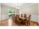 Bright dining room with large windows offering natural light and views of the landscaped yard at 3060 Robertswood Dr, Powder Springs, GA 30127