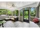Relaxing screened porch with slate flooring and comfortable seating overlooking lush backyard at 1130 Angelo Ne Ct, Atlanta, GA 30319
