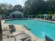 Community pool with lounge chairs and umbrellas at 1295 Kilmington Ct, Alpharetta, GA 30009