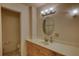 Bright bathroom with a vanity, mirror, and modern lighting fixtures at 3311 Creek Hollow Dr, Marietta, GA 30062