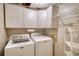 Clean laundry room with modern washer and dryer, with extra storage space at 3311 Creek Hollow Dr, Marietta, GA 30062