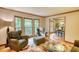 Bright sitting area with large windows, hardwood floors, and comfortable armchairs at 3311 Creek Hollow Dr, Marietta, GA 30062
