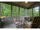 Relaxing screened porch with comfortable seating and view of lush greenery at 436 Barnett St, Woodstock, GA 30188
