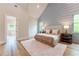 Cozy bedroom with vaulted ceiling, and an ensuite bathroom at 541 Londonberry Rd, Atlanta, GA 30327