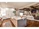 Gourmet kitchen with marble island, stainless steel appliances, and open view to the living room at 171 Beverly Ne Rd, Atlanta, GA 30309