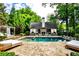 Picturesque backyard featuring a sparkling pool, spa, and a charming pool house at 171 Beverly Ne Rd, Atlanta, GA 30309