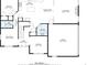 First floor layout featuring an open-concept living area, kitchen, dining room, and attached garage at 1905 Buford Ct, Conyers, GA 30094