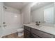 Bathroom featuring a vanity with a light countertop and dark fixtures at 1482 Alcovy Station Rd, Covington, GA 30014