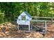 Charming chicken coop with a secure enclosure and shady area at 3872 Francis Dr, Powder Springs, GA 30127