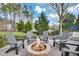 Cozy outdoor fire pit area with Adirondack chairs, perfect for entertaining at 212 Sessions St, Woodstock, GA 30188
