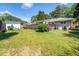 An expansive backyard featuring a deck, playset, and mature trees offering ample privacy at 5327 David Cir, Covington, GA 30014