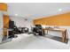 Basement featuring painted walls, concrete floor, multiple desks for working, and ready for your creative touch at 685 Maplelake Dr, Acworth, GA 30101