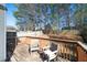 Wood deck with two chairs in a private back yard at 3652 Platina Park Ct, Decatur, GA 30034