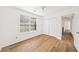 Clean bedroom with new floors, window, closet and white walls at 3652 Platina Park Ct, Decatur, GA 30034