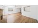 Comfortable living space with updated floors, fireplace, and staircase access at 3652 Platina Park Ct, Decatur, GA 30034