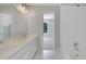 Bathroom with double sink vanity and tile flooring at 6030 Sweet Creek Rd, Duluth, GA 30097