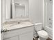 Clean bathroom with a granite countertop vanity, standard fixtures, and bathtub/shower combo at 2366 Haran Dr # 37, Lithonia, GA 30058