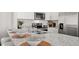 Close-up of a kitchen featuring granite countertops, stainless steel appliances, and modern fixtures at 2366 Haran Dr # 37, Lithonia, GA 30058