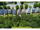 An aerial view of a neighborhood and the street at 301 Silver Spring St, Dallas, GA 30157