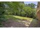 Backyard features a lush lawn and mature trees at 1911 Rosewood Rd, Decatur, GA 30032
