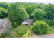 Aerial view of a charming two-story home with a front porch nestled among lush greenery and mature trees at 338 Candler Rd, Atlanta, GA 30317