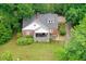 Aerial view of the brick home showcasing its lush green lawn and surrounding mature landscaping at 338 Candler Rd, Atlanta, GA 30317