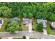 Aerial view of a home with a well-manicured front lawn in a leafy neighborhood at 2086 Grant Ave, Mcdonough, GA 30252