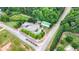Scenic aerial view of the community pool and parking surrounded by lush greenery and trees at 2086 Grant Ave, Mcdonough, GA 30252