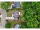 Overhead view of a residential property with a well-manicured lawn and driveway at 2086 Grant Ave, Mcdonough, GA 30252