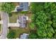 Overhead shot of the house, displaying the roof and mature trees at 2086 Grant Ave, Mcdonough, GA 30252