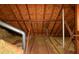 Exposed rafters inside the attic at 118 Heritage Way, Peachtree City, GA 30269